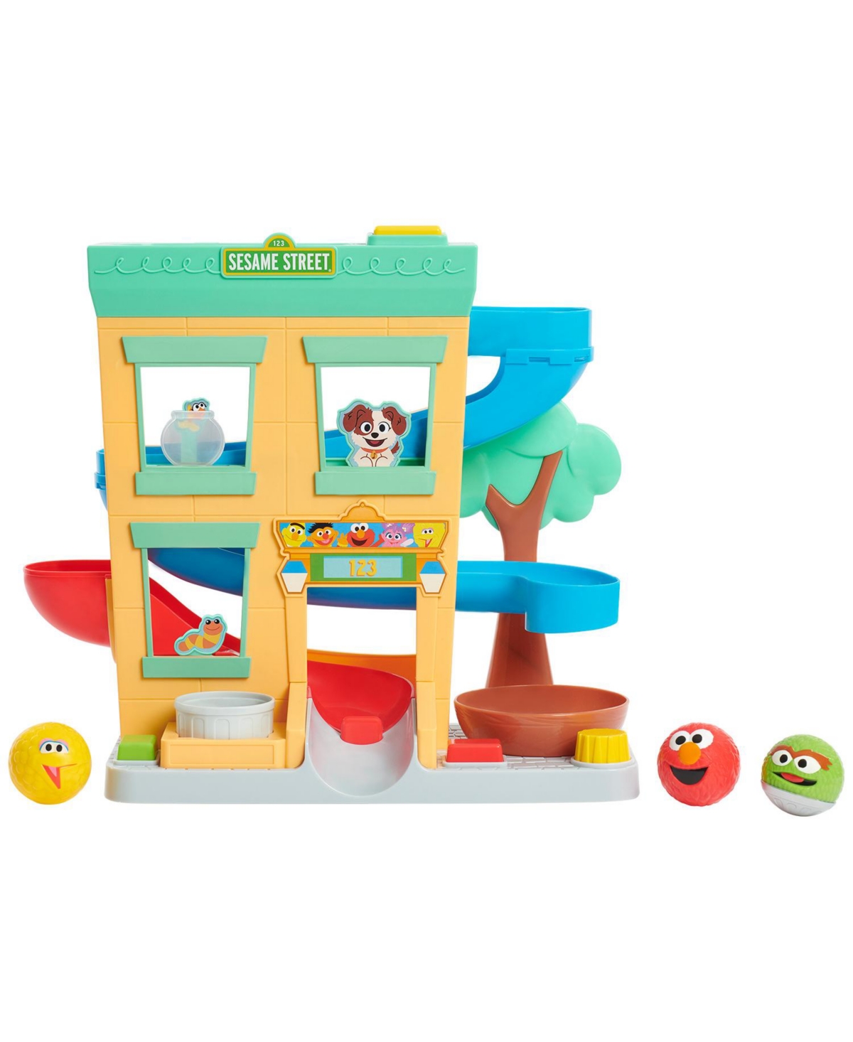 Sesame Street 'Round The Neighborhood 4-Piece Ball Drop Playset and Figures