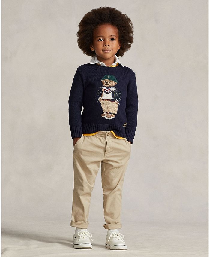 Polo Ralph Lauren Little and Toddler Boys Polo Bear Crewneck Sweater ...