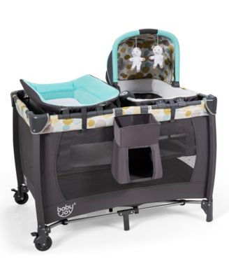 Boys 4 in 1 Convertible Portable Playard Newborn Napper