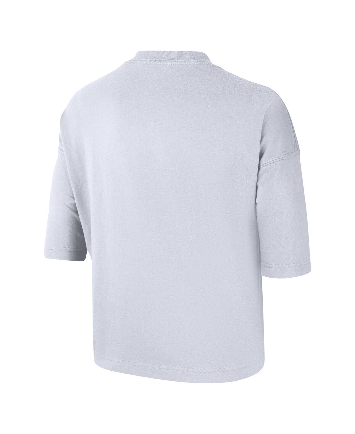 Shop Nike Women's  White Brooklyn Nets Essential Boxy T-shirt