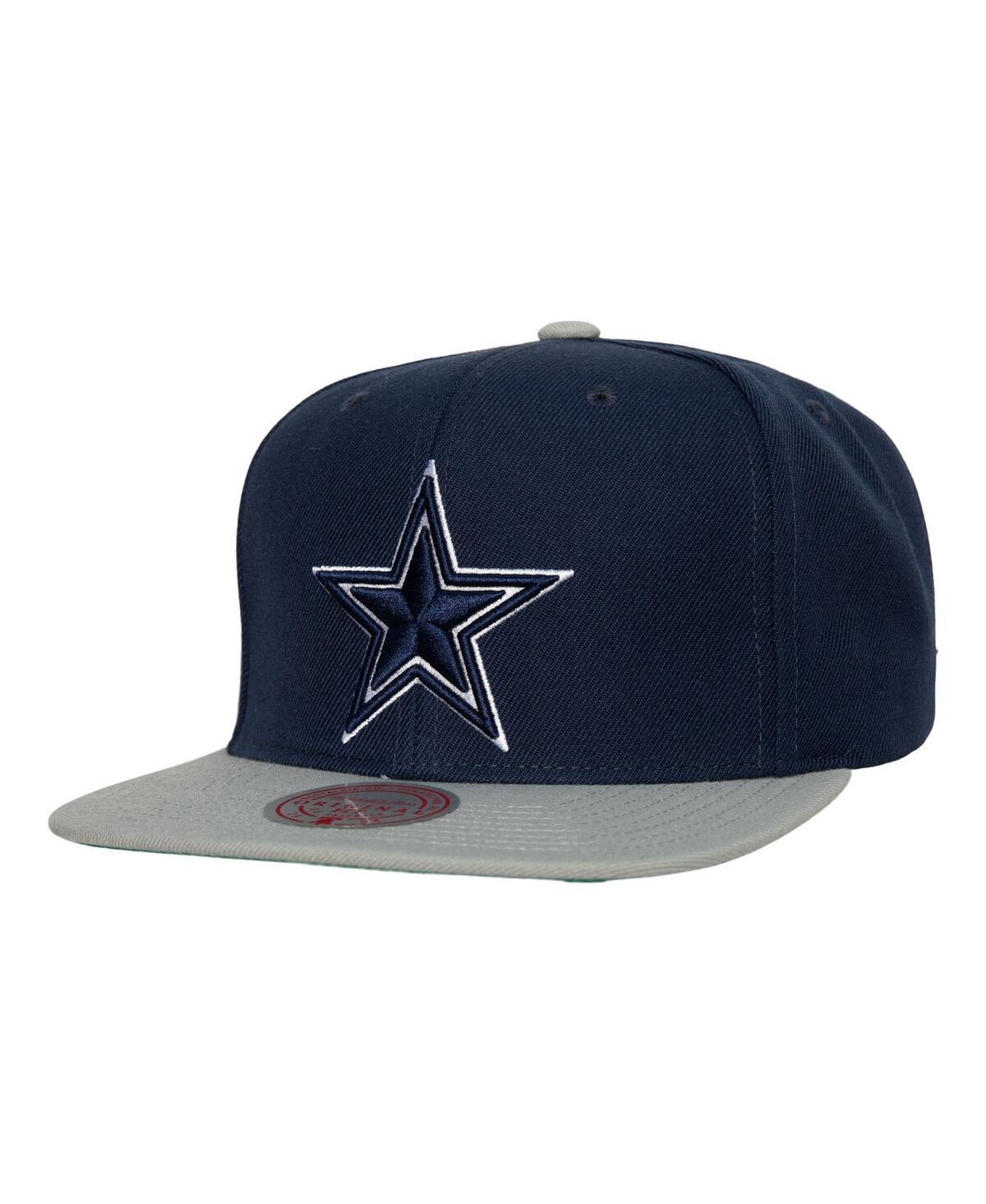 Mitchell & Ness Men's  Navy, Silver Dallas Cowboys Team 2-tone Snapback Hat In Navy,silver