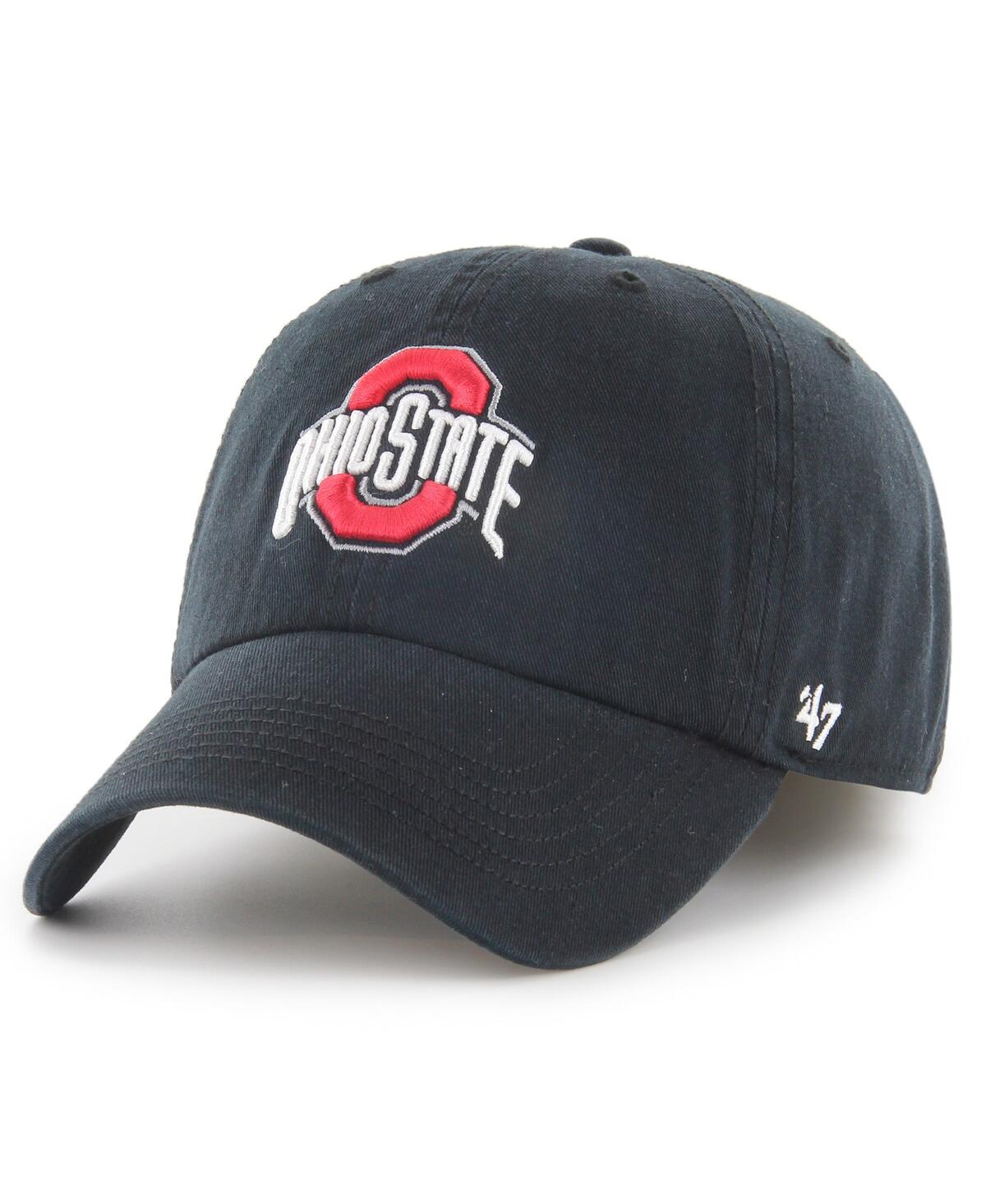 47 BRAND MEN'S '47 BRAND BLACK OHIO STATE BUCKEYES FRANCHISE FITTED HAT