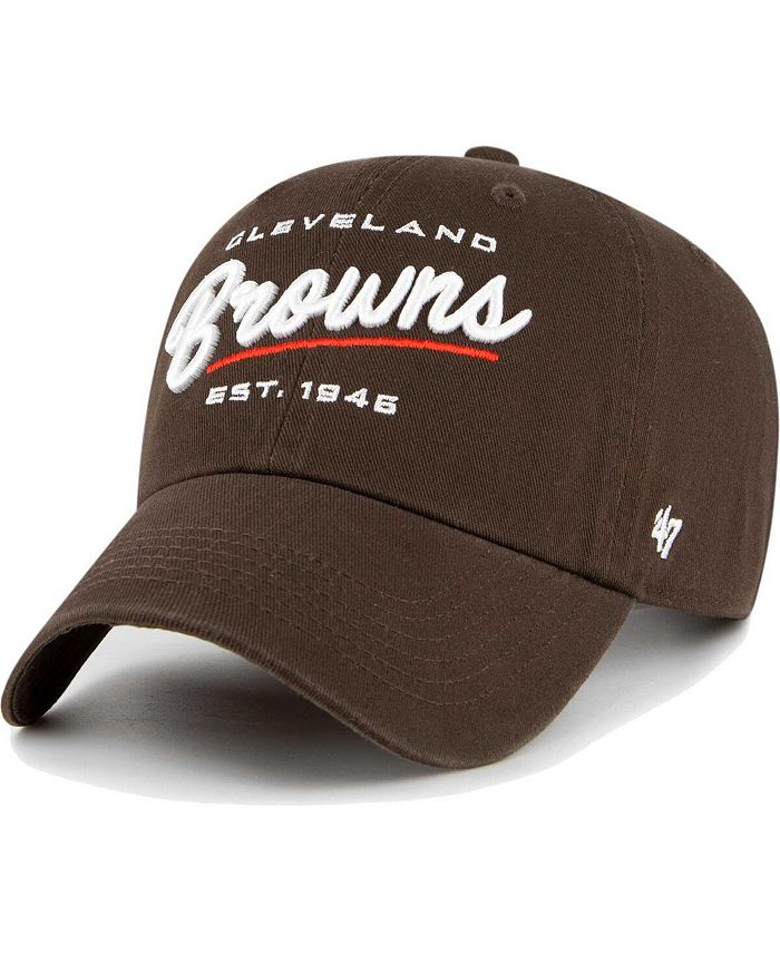 47 Brand Women's Brown Cleveland Browns Sidney Clean Up Adjustable