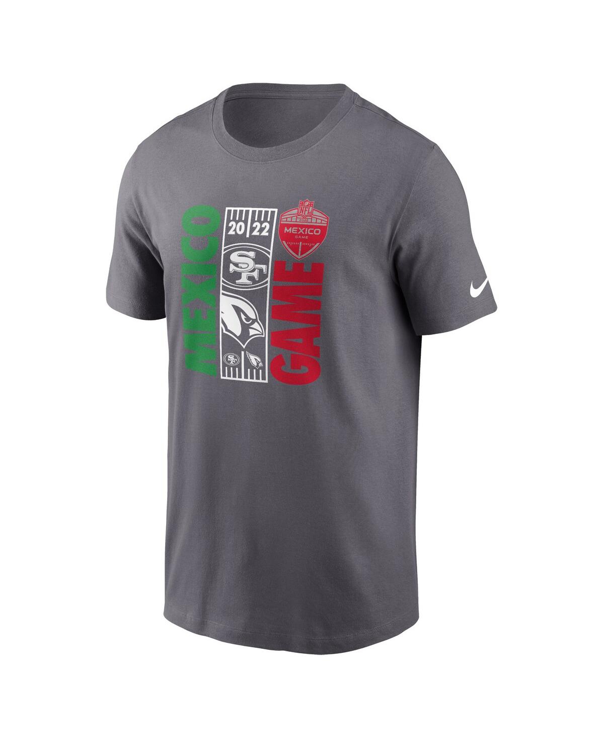NIKE MEN'S NIKE HEATHER GRAY SAN FRANCISCO 49ERS VS. ARIZONA CARDINALS ESSENTIAL MEXICO GAME T-SHIRT