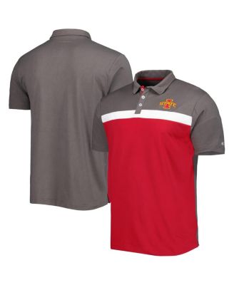 Men's Charcoal Iowa State Cyclones Two Yutes Polo Shirt