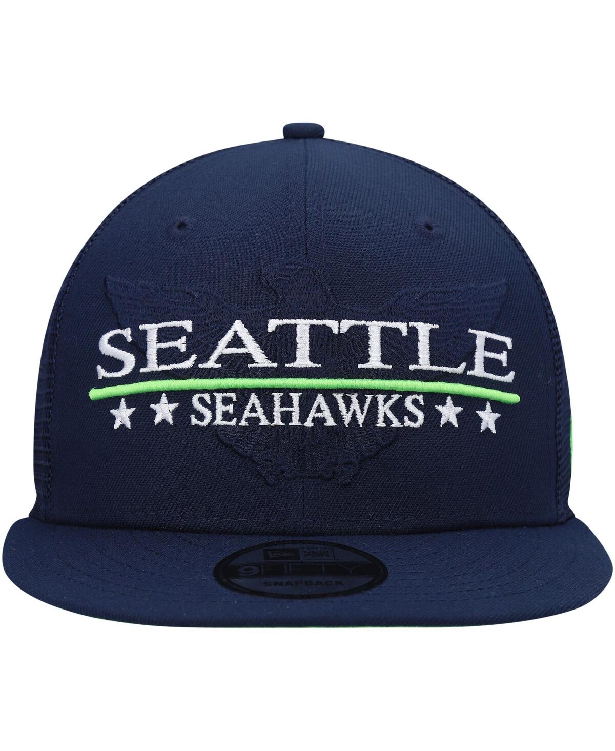 Men's New Era College Navy Seattle Seahawks A-Frame 9FIFTY