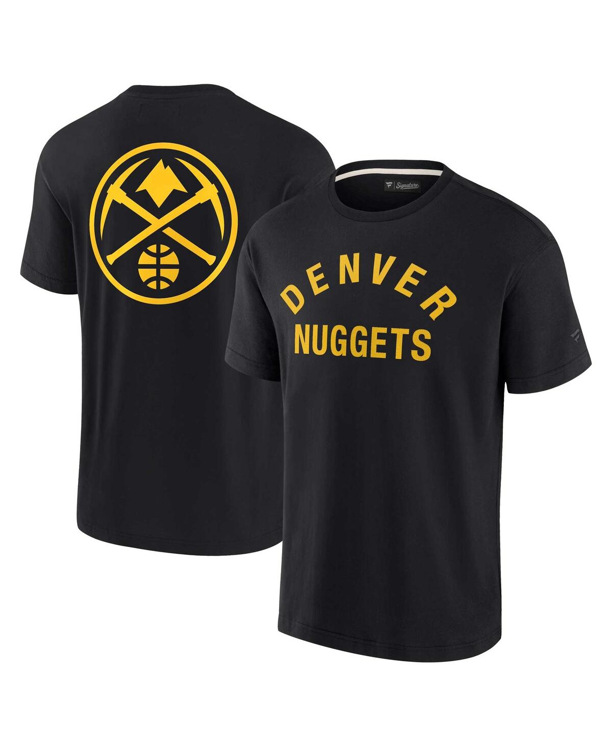 Fanatics Signature Men's And Women's  Black Denver Nuggets Super Soft T-shirt