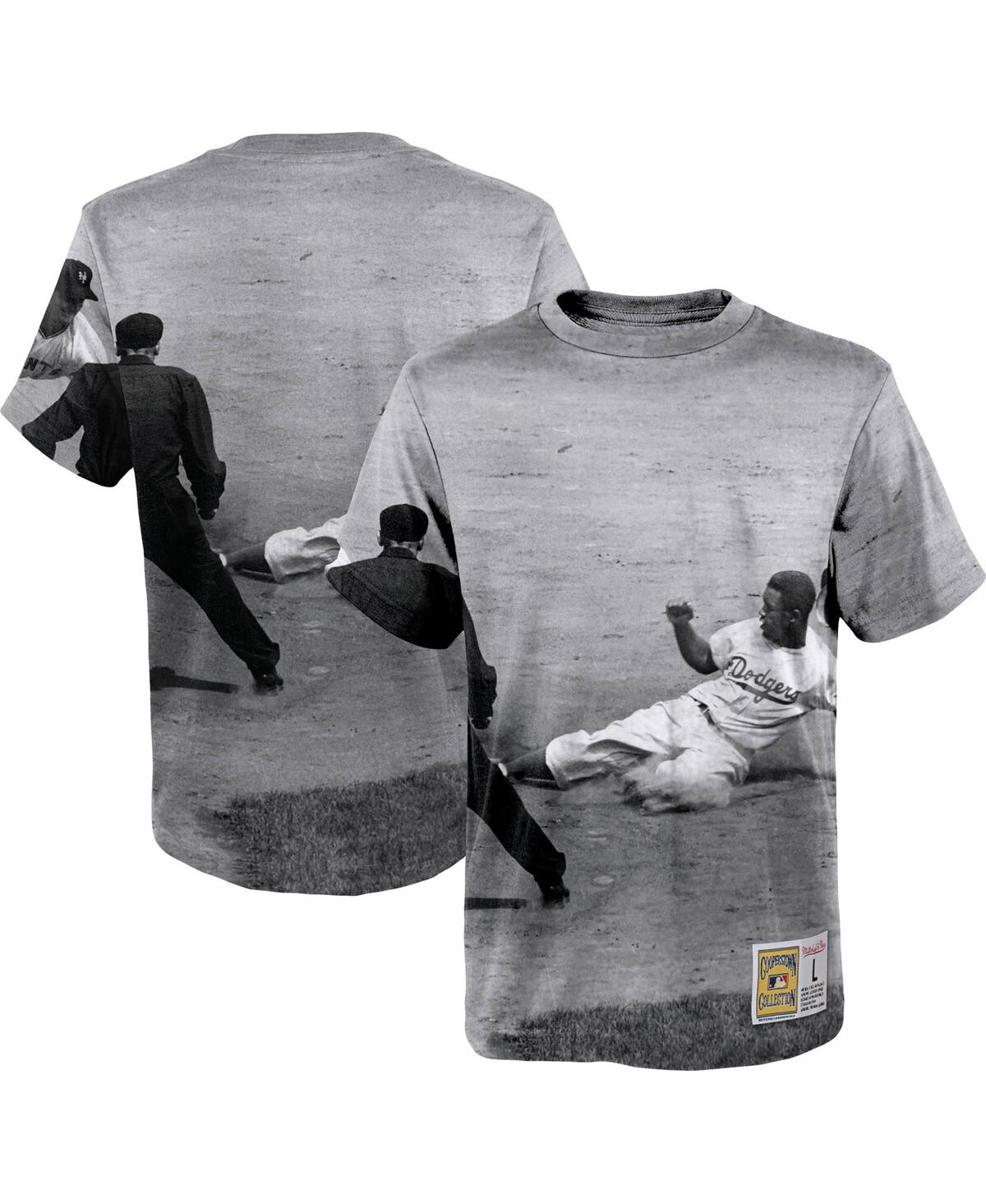 Big Boys Mitchell & Ness Jackie RobinsonBrooklyn Dodgers Sublimated Player T-shirt - White