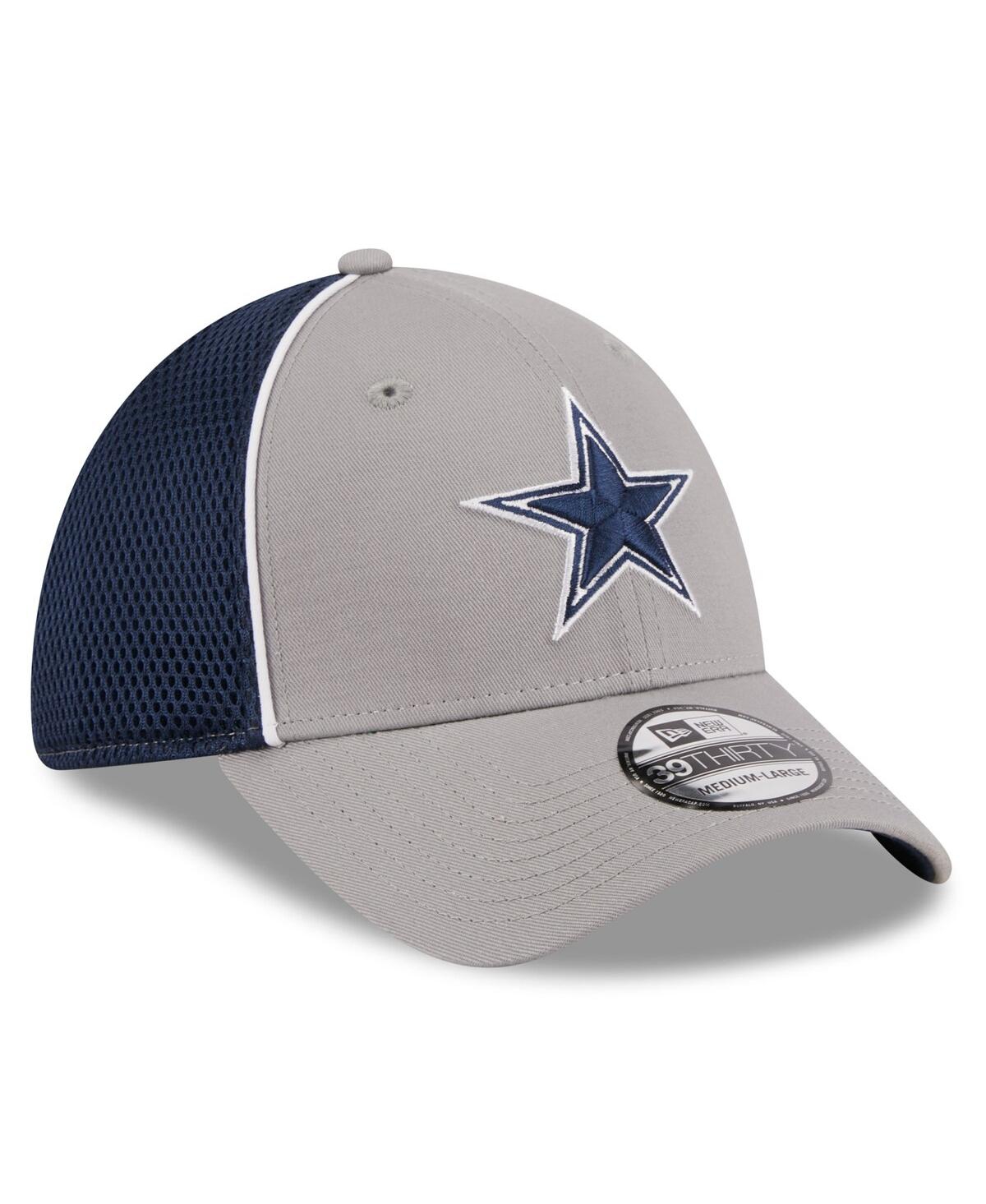 New Era Men's  Gray And Navy Dallas Cowboys The League 2tone 9forty Adjustable Hat In Gray