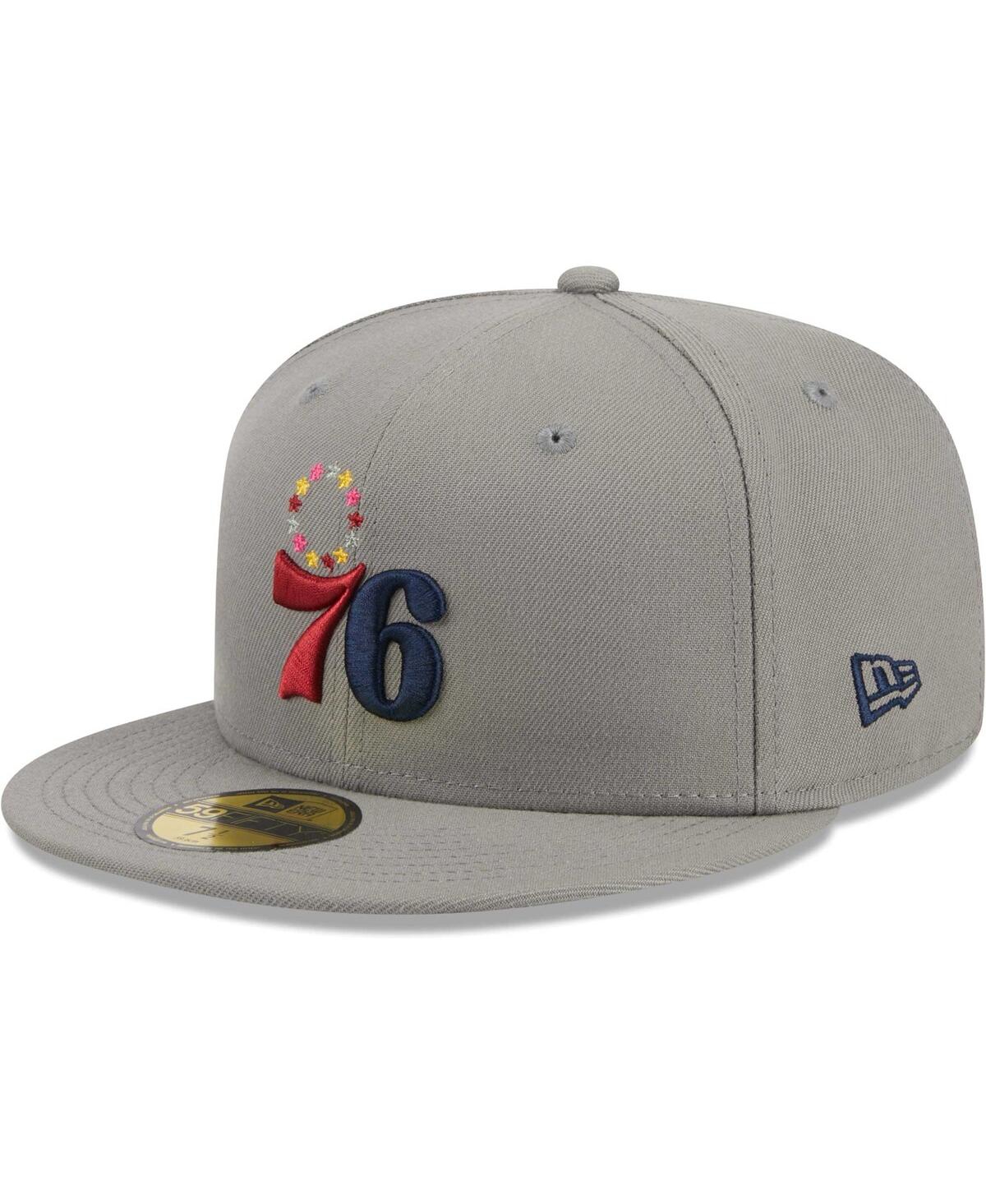 Men's New EraPhiladelphia 76ers Color Pack 59FIFTY Fitted Hat - Gray