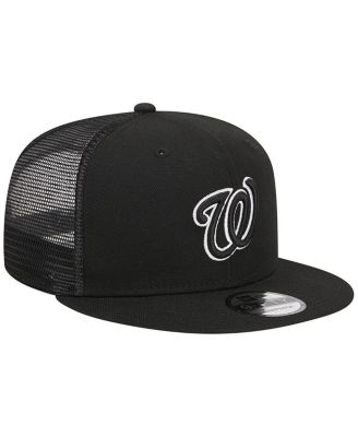 Men's Black Washington Nationals Trucker 9FIFTY Snapback Hat