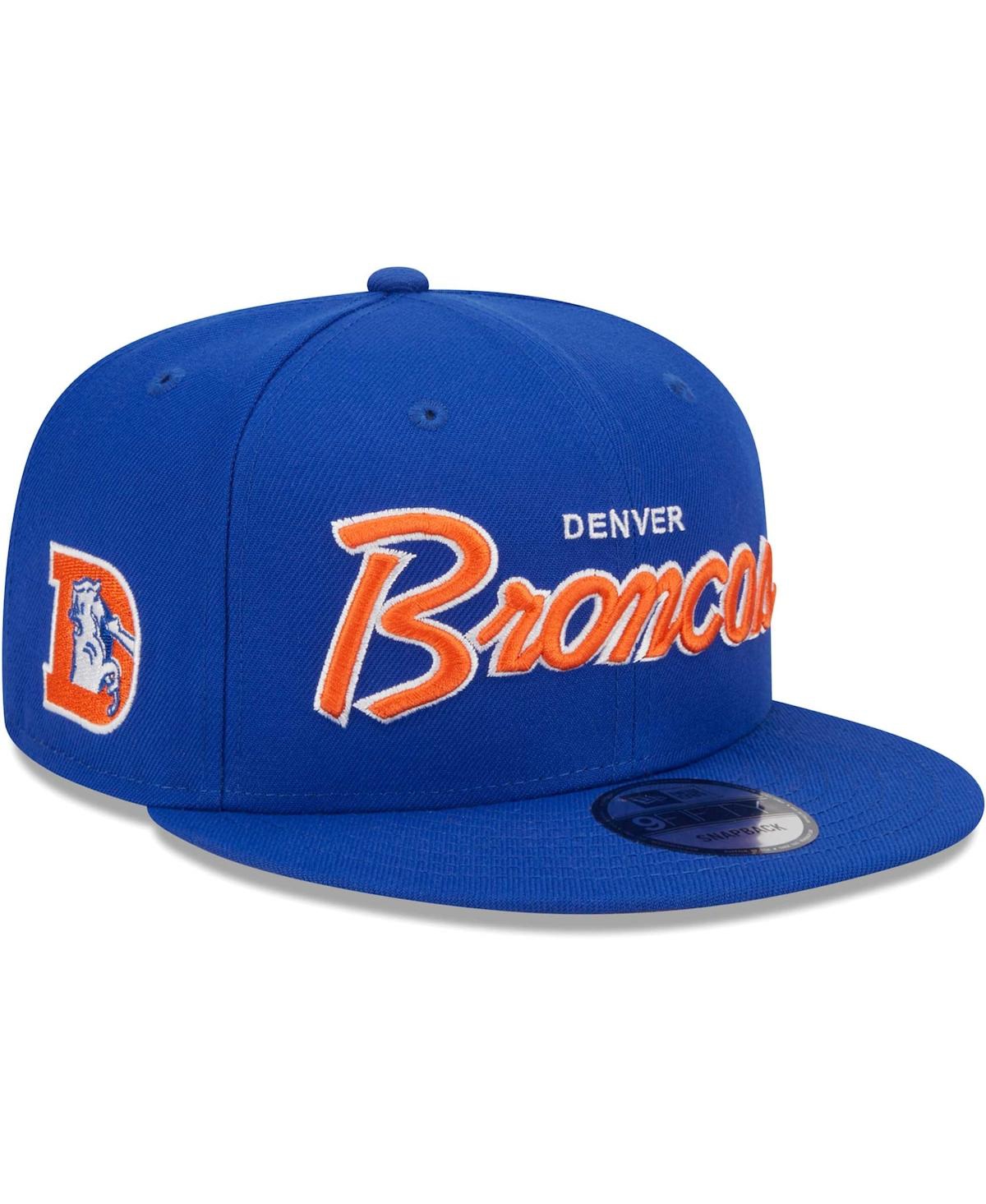 NEW ERA MEN'S NEW ERA ROYAL DENVER BRONCOS MAIN SCRIPT 9FIFTY SNAPBACK HAT 