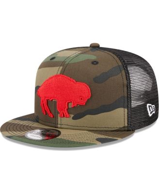 Men's Camo Buffalo Bills Throwback Main Trucker 9FIFTY Snapback Hat