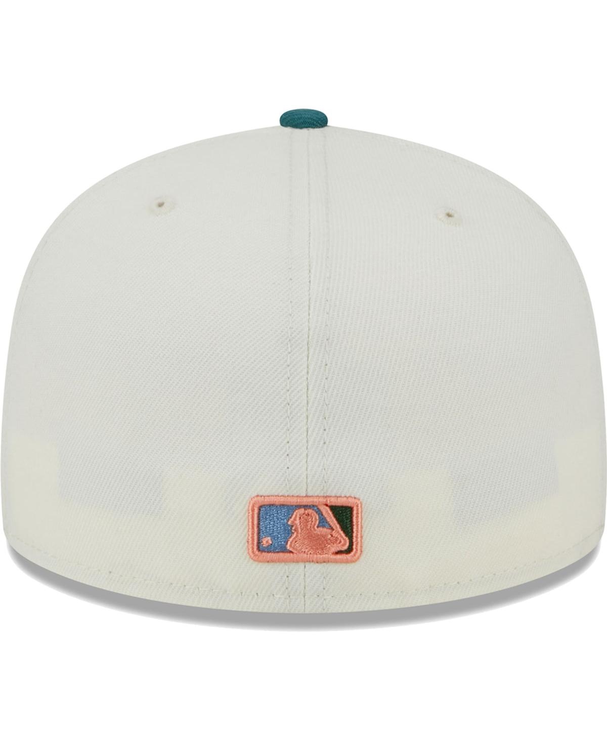 New Era Cream Los Angeles Dodgers Chrome Evergreen 59fifty Fitted Hat In Cream