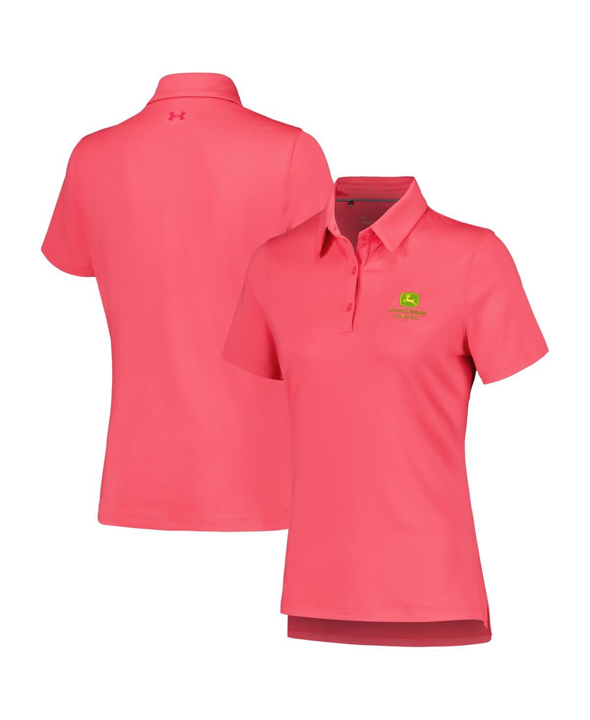 Shop Under Armour Women's  Pink John Deere Classic Tee To Green Polo Shirt