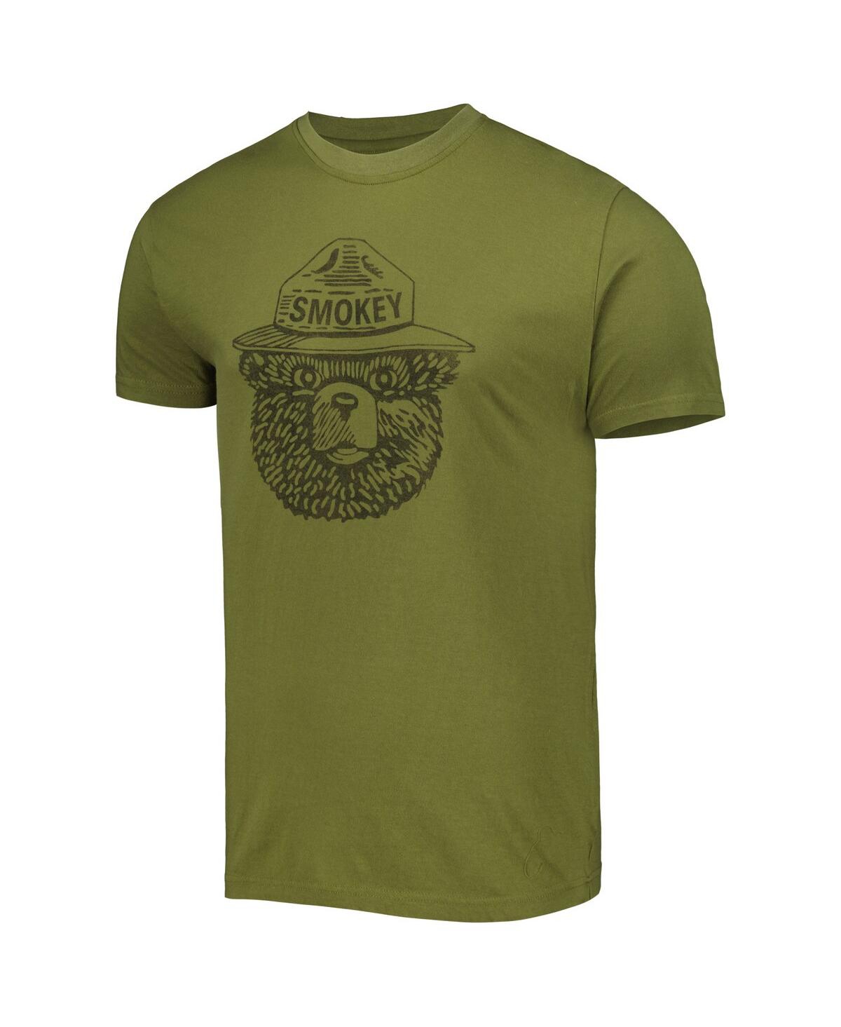 Shop American Needle Men's And Women's  Green Smokey The Bear Brass Tacks T-shirt