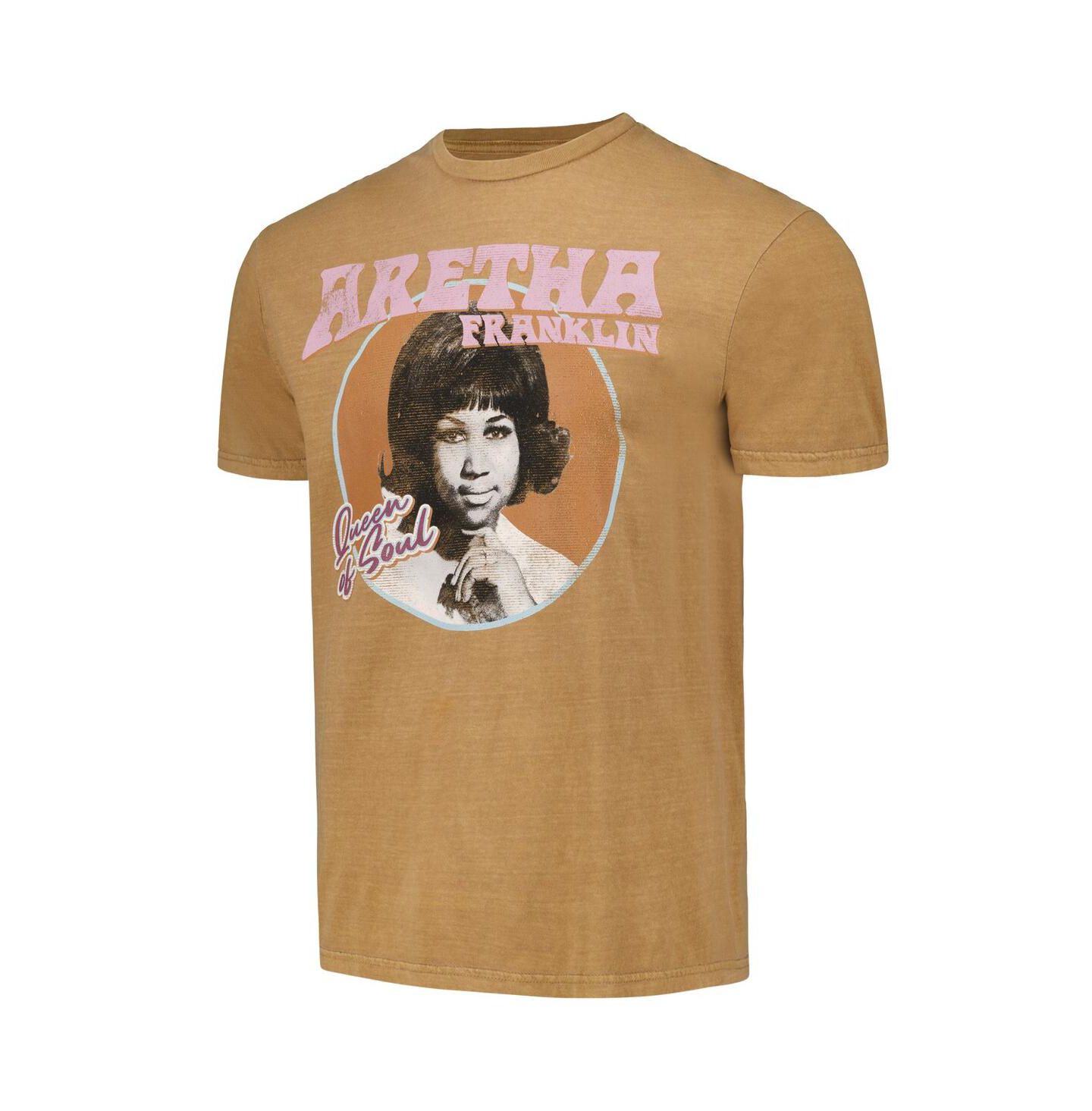 Мужская футболка Philcos Brown Aretha Franklin Washed Graphic — фото 3