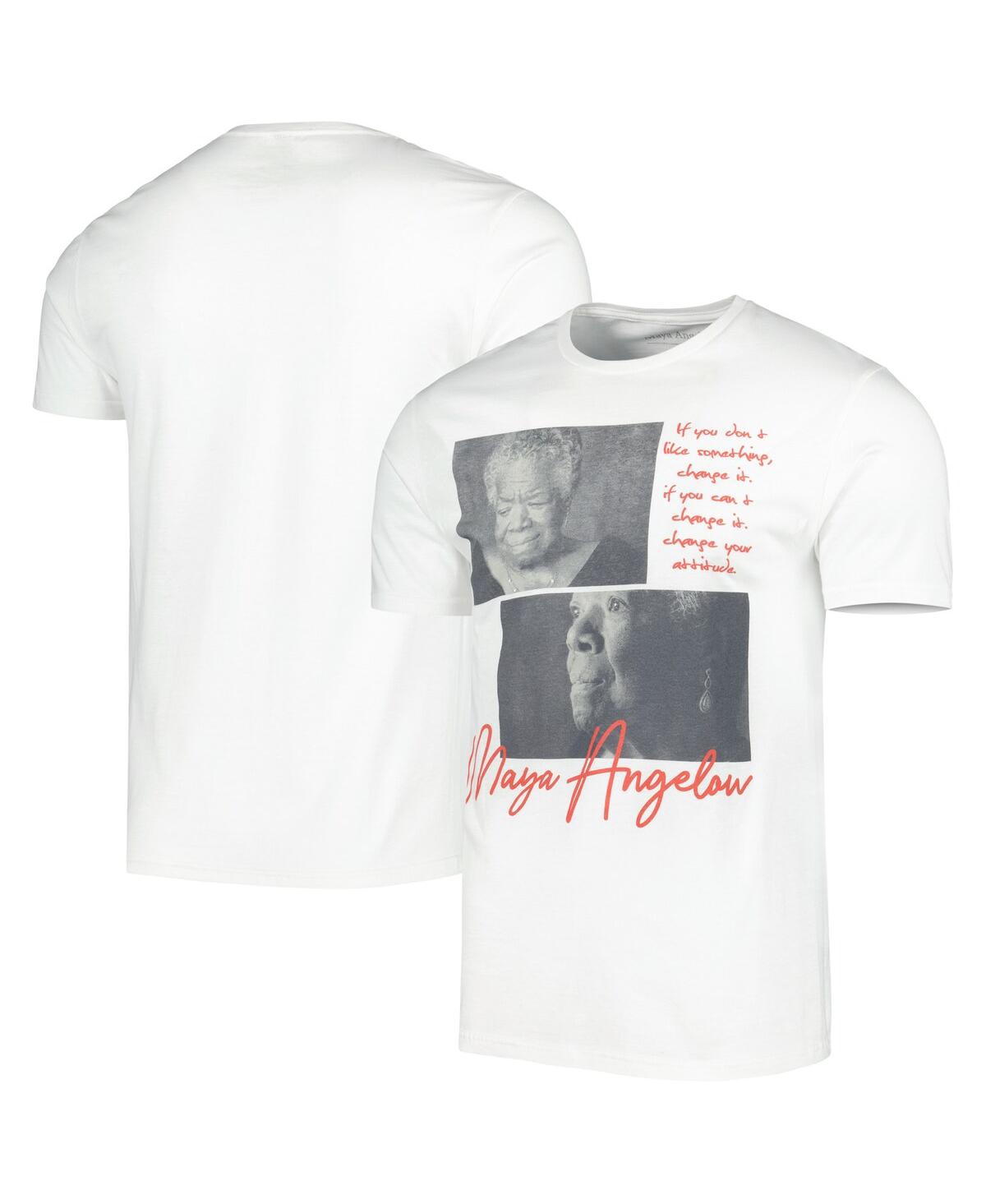 Men's and Women's White Maya Angelou Graphic T-shirt - White