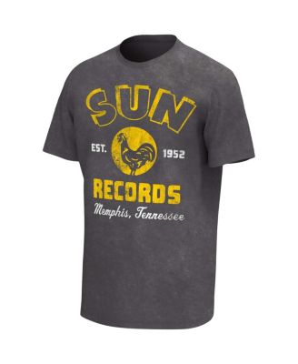 Men's Black Sun Records  Washed Graphic T-shirt