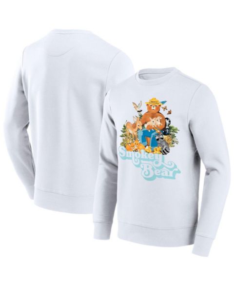 Мужская толстовка Philcos White Smokey the Bear Retro Fade Pullover