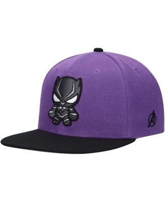 Big Boys and Girls Purple Black Panther Character Snapback Hat