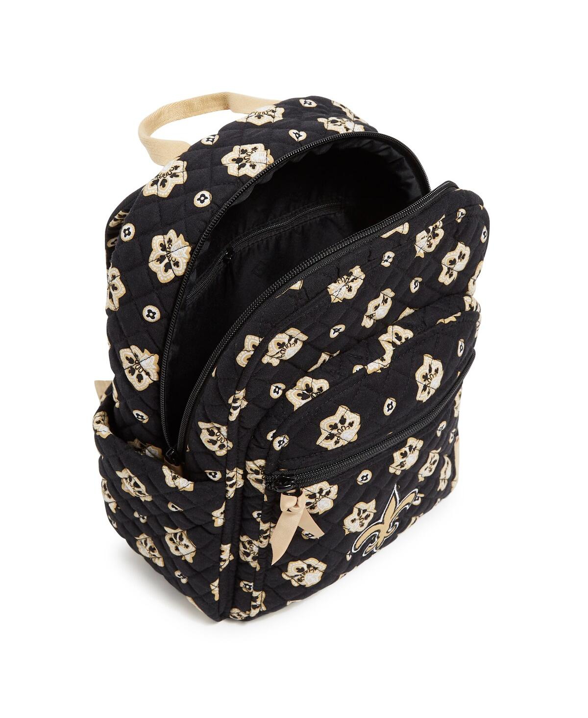 Shop Vera Bradley Men's And Women's  New Orleans Saints Small Backpack In Black