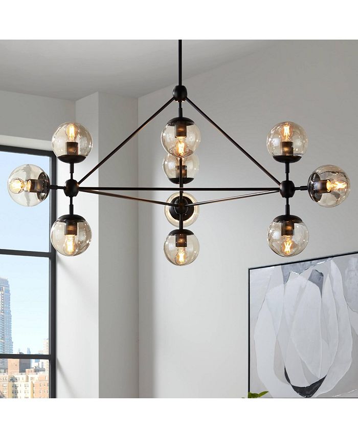 Possini Euro Design Gable Black Chandelier Lighting 40