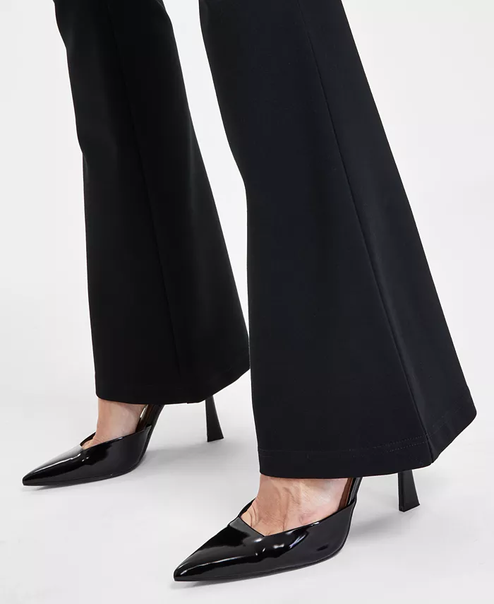 Women's High-Rise Ponte Flare-Hem Pants - thumbnail 4