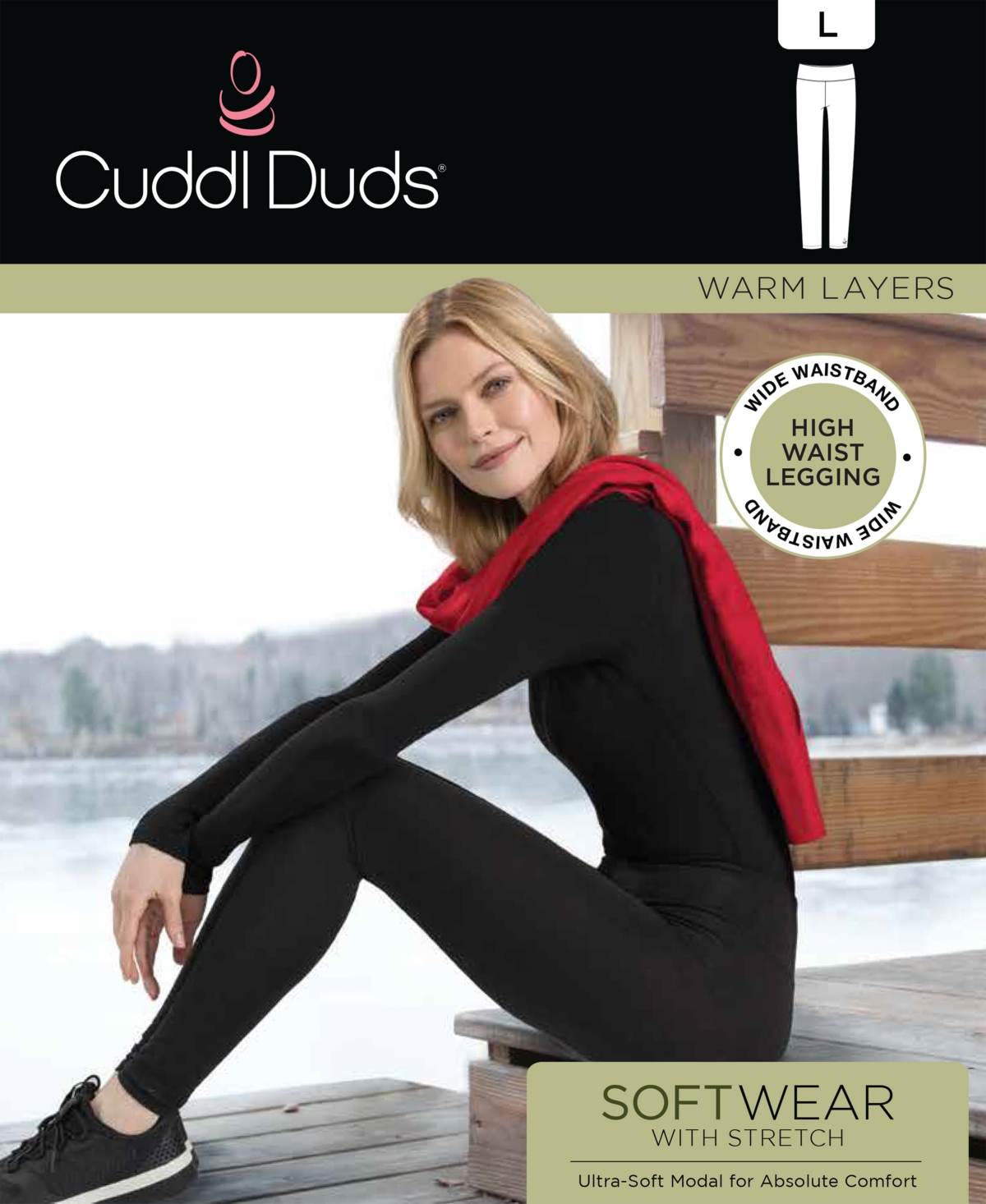 Shop Cuddl Duds Softwear With Stretch High-waist Leggings In Tonal Buffalo
