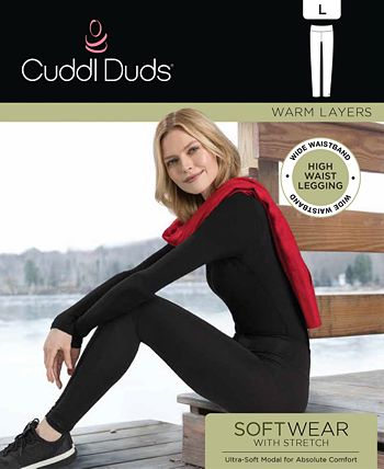 Cuddl Duds Fleecewear with Stretch Mid Rise Leggings - Macy's