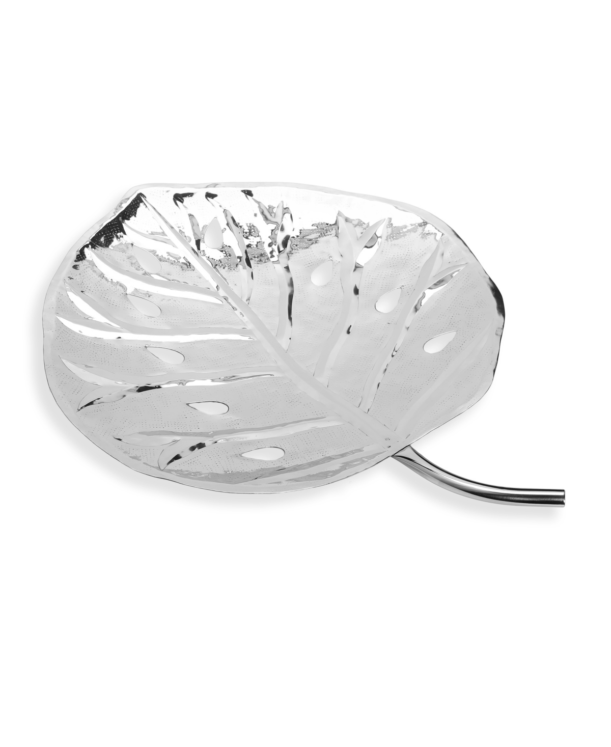 Stainless Steel Leaf Dish, 16" L - Silver