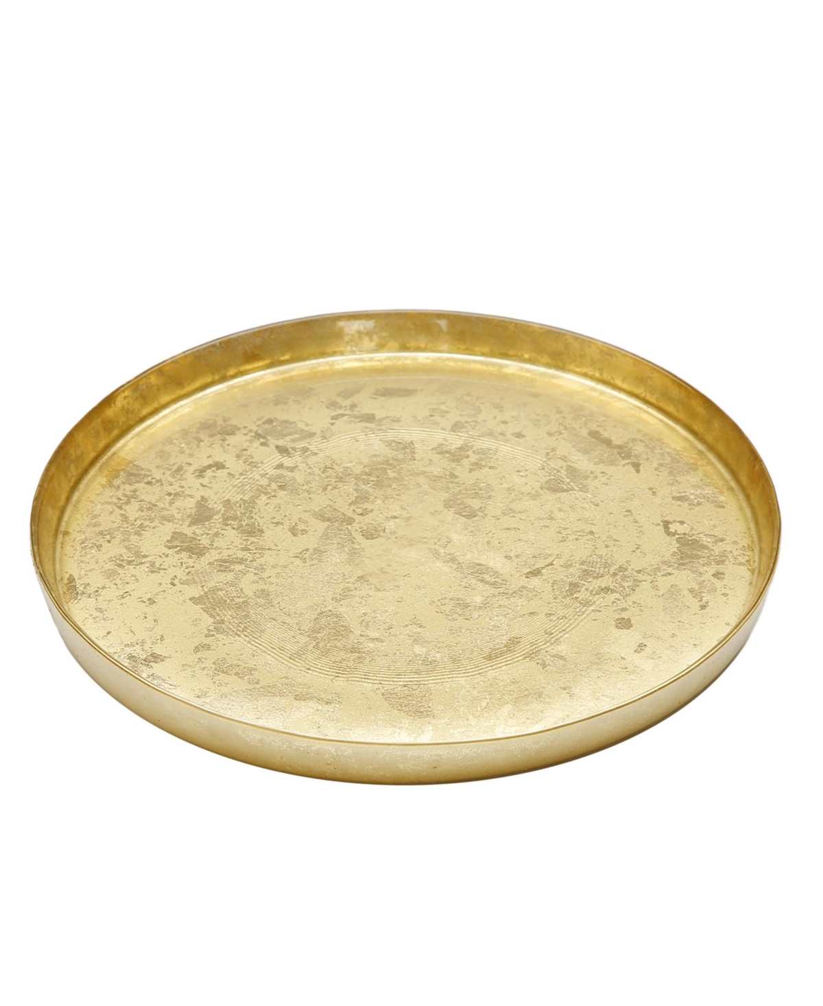 Classic TouchGlitter Dinner Plates with Raised Rim 4 Piece Set, Service for 4 - Gold