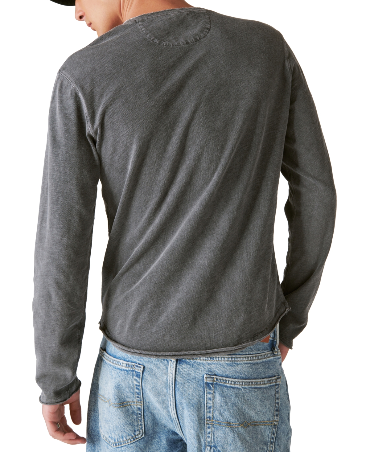 Lucky Brand Men's Weekend Slub Jersey Long Sleeve Henley Shirt