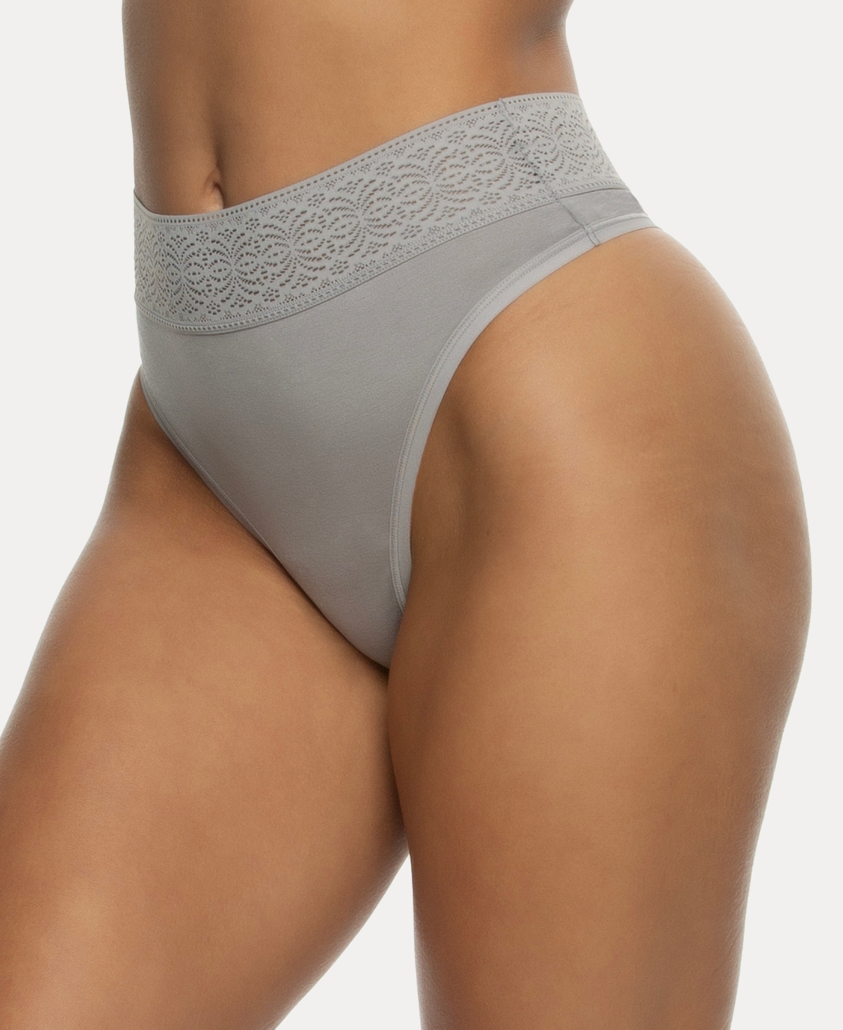 Felina Women's Serene Modal and Lace Thong Underwear