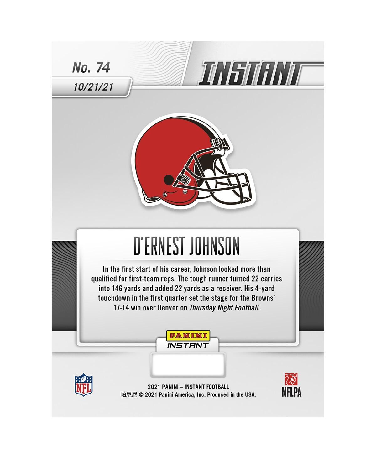 Shop Panini America D'ernest Johnson Cleveland Browns Parallel  Instant Nfl Week 7 Dominates The Ground Ga In Multi