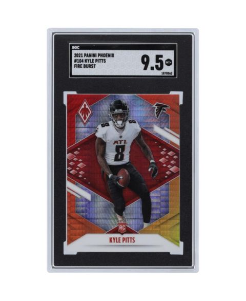 Детские фигурки Panini America Kyle Pitts Atlanta Falcons 2021 Phoenix Fire Burst #104 SGC Authenticated 9.5 Rookie Card, 1-Piece, Ages 11+