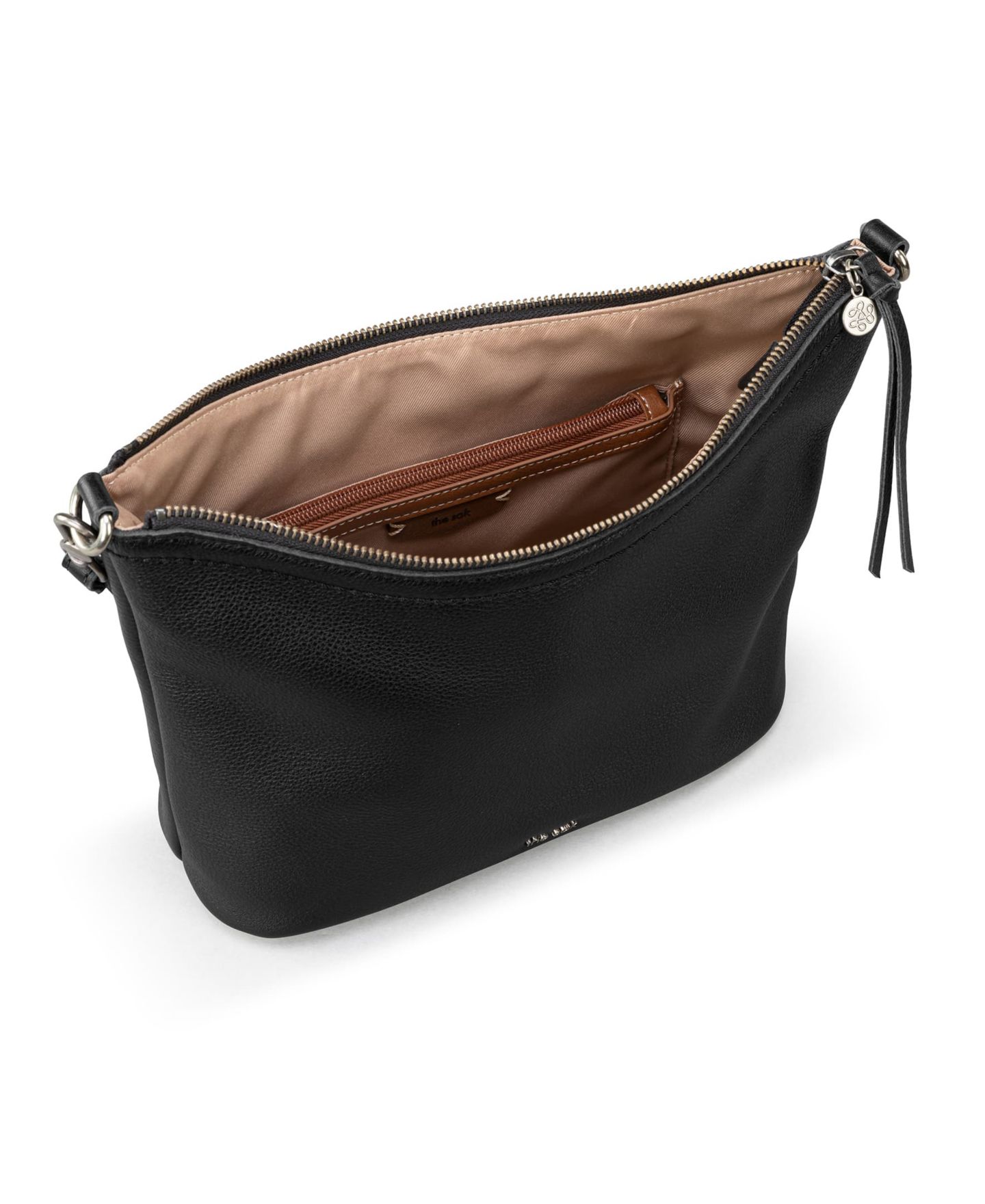 Женская сумка The Sak Jasmine Leather Hobo, цвет: Чёрный — фото 5