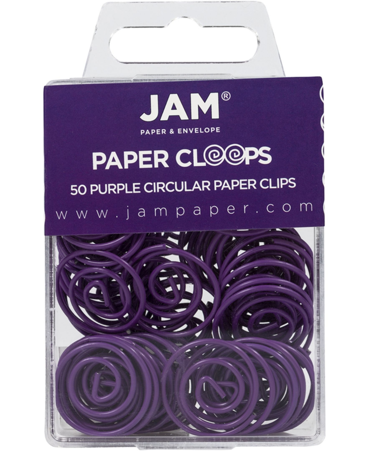 Jam Paper Circular Paper Clips In Purple