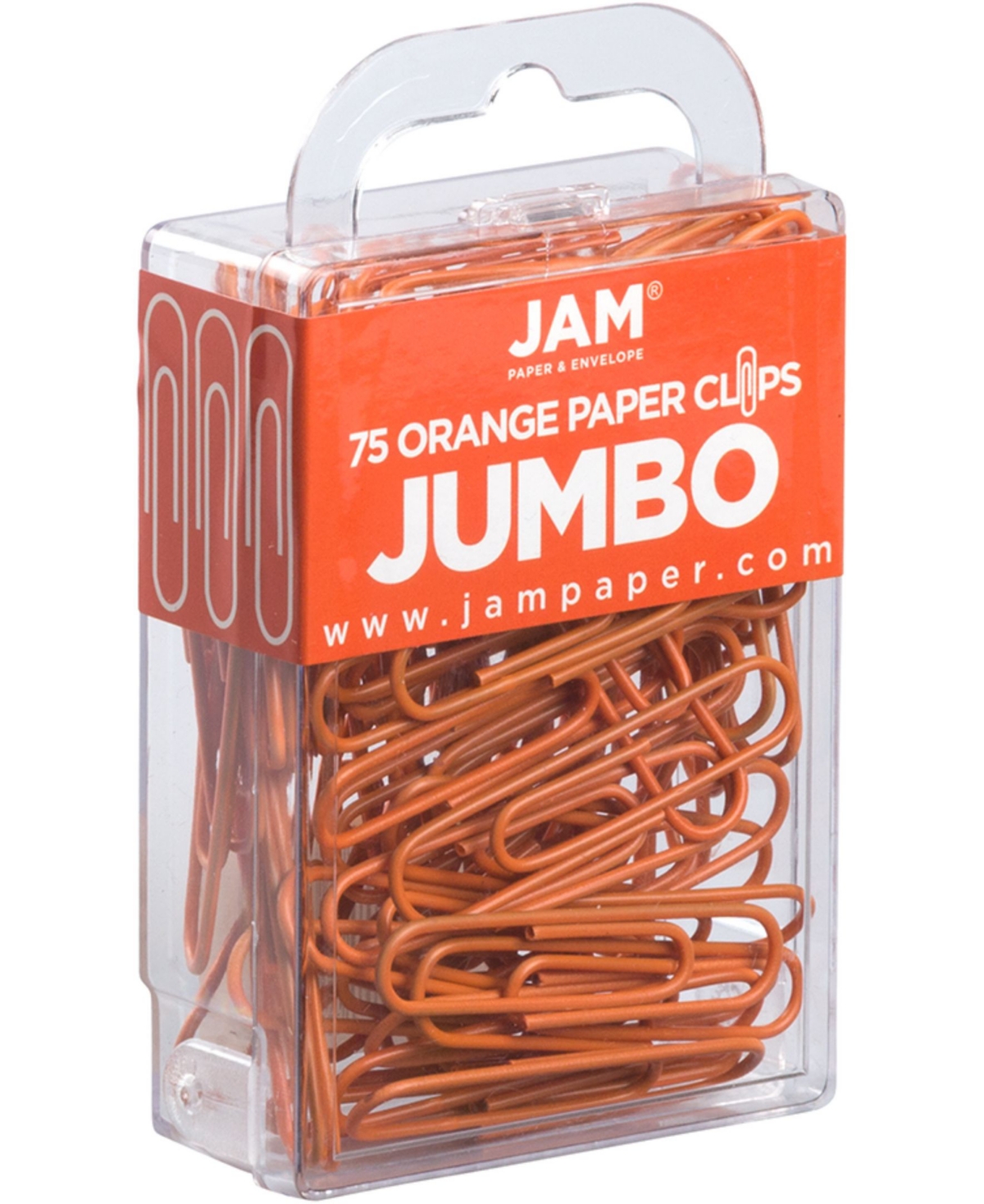 Shop Jam Paper Colorful Jumbo Paper Clips In Orange
