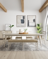 Closeout! Laguna 6pc Dining Set (Table + 4 Rush Seat Chairs + Bench)
