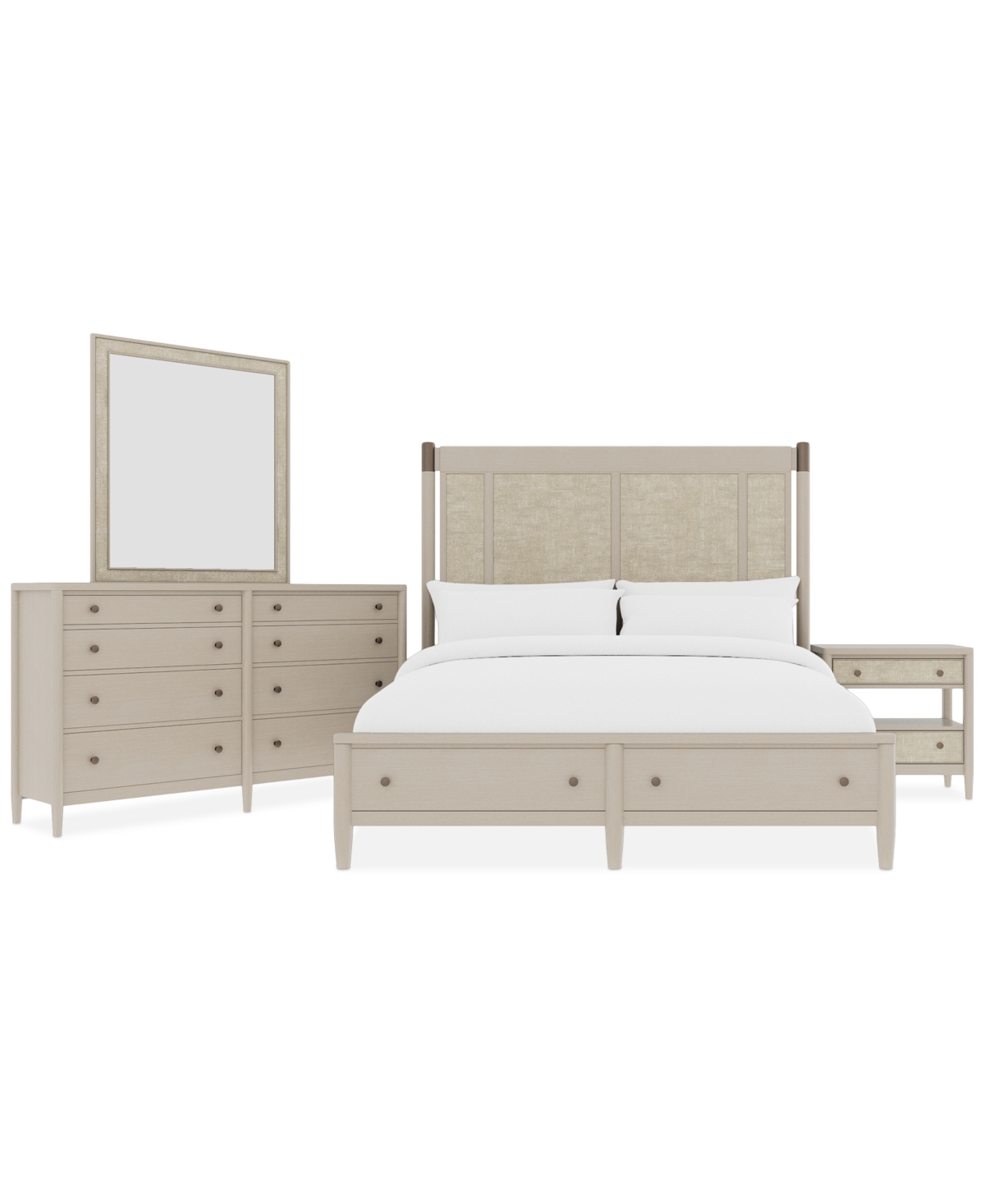 Macy's Laguna 2 Drawer Nightstand In Drift