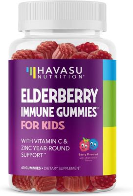 Elderberry Gummies for Kids, Immune System Supplement, Havasu Nutrition, 60ct