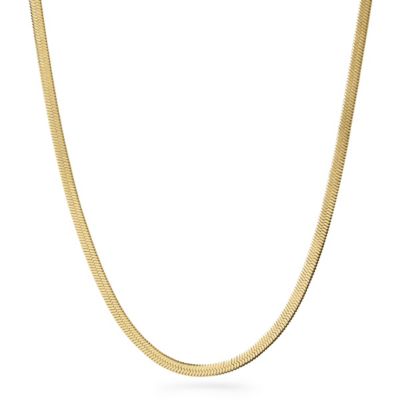 Ina Herringbone 14K Gold-Plated Chain Necklace