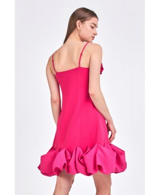 Women's Rose Bubble Mini Dress