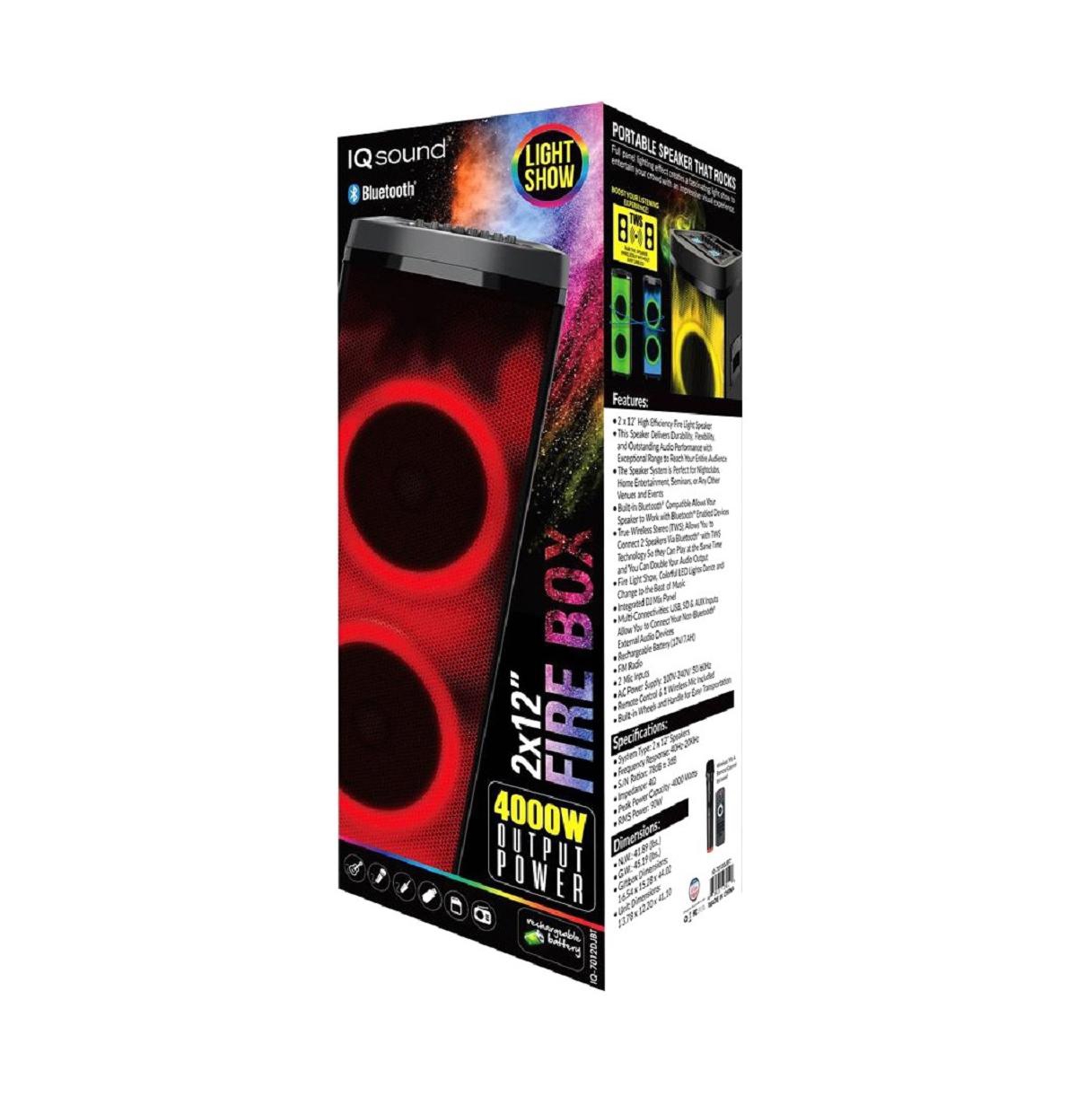 Supersonic 2x12 inch Bluetooth with Light Show Speaker