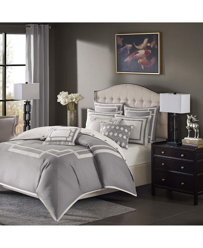 Gracie Mills Signature Savoy King Comforter Set, Grey - King - Macy's