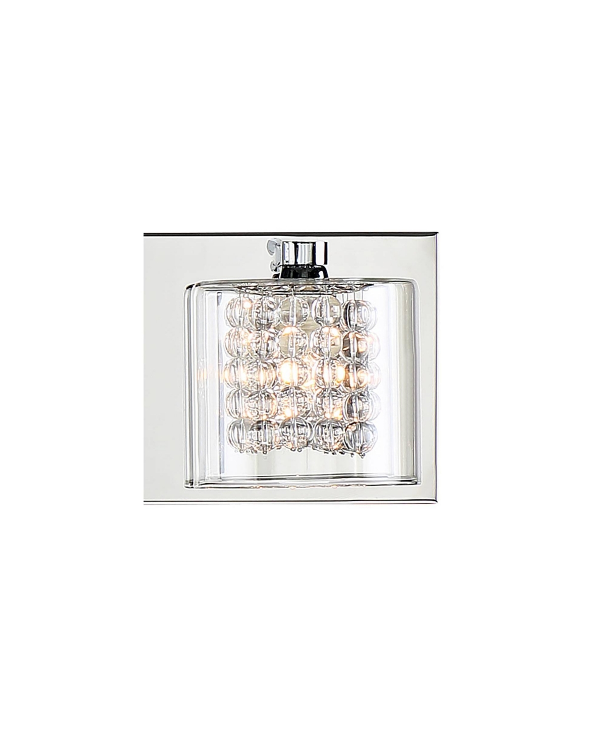 Coco Modern Wall Mount Light ChromeMetal Hardwired Wide 3-Light Fixture Clear Glass Shade Crystal Accents for Bathroom Vanity Mirror Hou