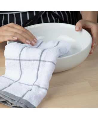 Arkwright Cotton Kitchen Towels (12 Pack, 15x25 in.) Windowpane Stripes