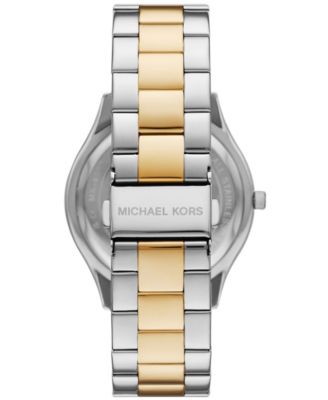 Women's Slim Runway Three-Hand Two-Tone Stainless Steel Watch 42mm