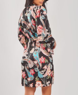 Women's Silky Soft Short Printed Robe